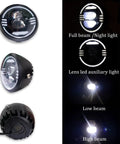 Ultra Bright E Bike Headlight With Built In Horn And Speaker Multi Beam Front Light For Fat Tire Ebikes