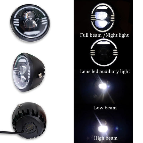 Ultra Bright E Bike Headlight With Built In Horn And Speaker Multi Beam Front Light For Fat Tire Ebikes