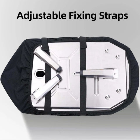Waterproof Carry Cover For Ooni Karu 12 And Karu 2 Pizza Ovens with fixing straps and separate chimney bag for secure transport.