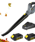 Lightweight Cordless Leaf Blower With 2.0Ah Dual Batteries And Fast Charger Grab And Go Handheld Electric Blower for leaves