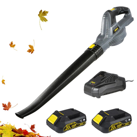 Lightweight Cordless Leaf Blower With 2.0Ah Dual Batteries And Fast Charger Grab And Go Handheld Electric Blower for leaves