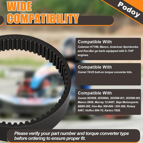 30 Series Go Kart Drive Belt For 5 To 7 HP Engines Beef Up Your Ride Compatible With Manco 5959 Comet 203589 Coleman KT196 Murray 12 8487 And Other Torque Converter Setups Pack Of 3