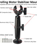 Heavy Duty Trolling Motor Stabilizer With Adjustable Shaft Clamp For Smooth Sailing And Serious Anti Vibration Grip On Rough Days featuring a robust ABS composite clamp and aluminum alloy arm.