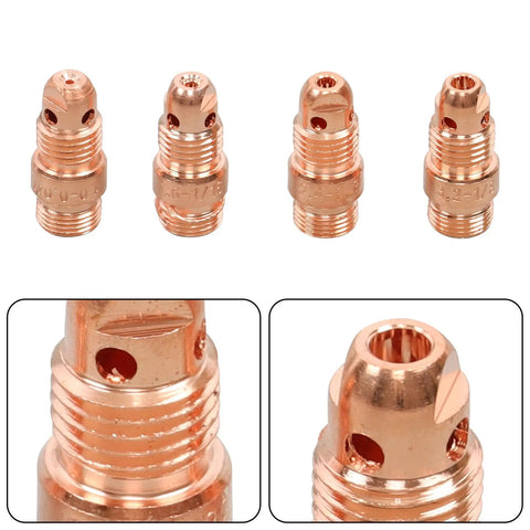 Copper nozzles from 90 Piece TIG Welding Torch Repair Kit With Stubby Gas Lens And Alumina Nozzles Glass Cups For WP17 WP18 WP26