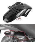 Top Shelf Carbon Fiber Rear Fender Blocks Flying Road Grit Dead In Its Tracks Heavy Duty splash guard mounted on motorcycle rear.