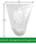 Heavy Duty 40 45 Gallon Trash Bags With Clear Scent Free Build Featuring No Nonsense Tear Resistant Polyethylene and Star Seal Bottom