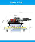 Beefed Up 1200W Automatic Edge Banding Machine For Woodworking Desktop Edgebander dimensions with glue pot and handles