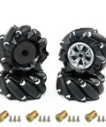 Set of 97mm Mecanum Wheels for AGV Robots with couplings