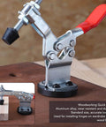 Quick Release Woodworking Bench Clamp Set With Toggle Clamps For Woodworking Jigs And Fixtures Hold Down Clamps, shown side view