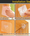 Installation steps for Built Tough 20 Pack Plastic Shelf Support Pegs Featuring Reliable Self Adhesive Mounting Pins for Kitchen Cabinets.