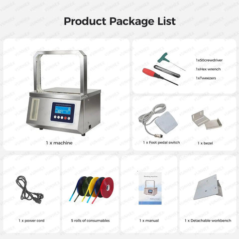 Fast Automatic Bundling Machine With 12mm Hot Melt Strapping Hands Free Like A Boss One And A Half Seconds Binding package contents