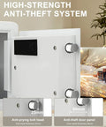 Close-up of Small 1.2 Cu Ft Safe Box With Digital Keypad And 2 Bolt Anti Theft Locks Reinforced Steel Safe detail with bolt locks.