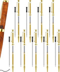 Ten Slimline Pen Kit Sets For Wood Turning With Dope Gold Finish Refill Ready Lathe Tools For DIY Projects Easy To Use Office Classroom Gifts For Teachers Students Friends