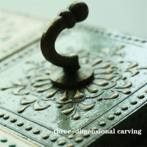 Close-up of Built Tough Rustic Wall Mounted Coat Rack With Heavy Duty Hooks showing detailed three-dimensional carving.