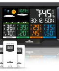 Wireless Weather Station With Indoor And Outdoor Sensors And 7 Inch Color Display Easy Setup Monitors Temperature And Humidity