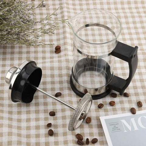 French Press Coffee Maker With Ergonomic Handle, Food Grade Stainless Steel Turkish Coffee Pot And Espresso Brewer