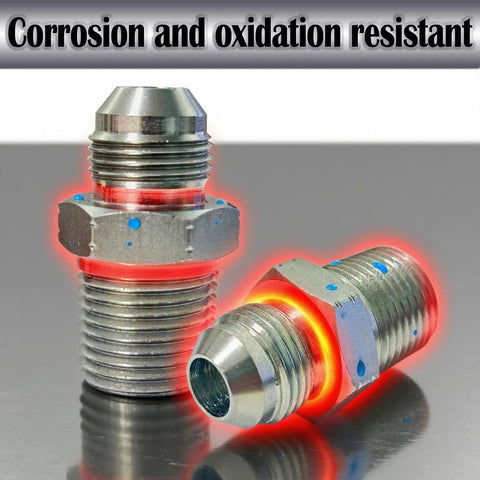 Half Inch JIC Male To Half Inch NPT Male Hydraulic Fitting, corrosion and oxidation resistant carbon steel adapter