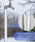 Ten Pack Self-Adhesive Pipe Insulation Sleeve With Pre-Slit Foam And Aluminum Foil Cover For Winter Use on outdoor spigot.