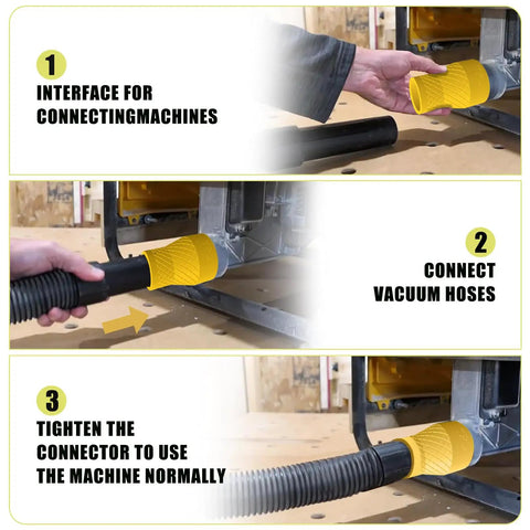 Universal Dust Collection Adapter For Miter Saws And Table Saws Flexible TPU Hose used to connect shop vac