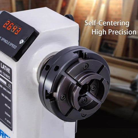 Heavy Duty Four Inch Four Jaw Self Centering Wood Lathe Chuck With 1 X 8 Tpi Thread For Dead On Accuracy And Knockout Woodworking Shop Projects Built Tough For Daily Grind