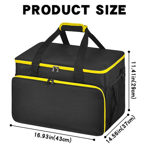 Slick Steam Cleaner Carry Case Featuring Dang Generous Internal Pockets And Hassle Free Straps, 16.93x14.56x11.41 inches, durable material.