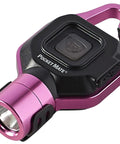Pocket Mate 325 Lumen USB Rechargeable Flashlight With Clip On Keychain, Ultra Compact Pink Light for Key Rings and Hands Free Use