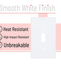 Tough As Nails Heavy Duty Light Switch Cover Plate Pack Of 10 Shatterproof Heat And Fade Resistant Fits Standard Wall Plates