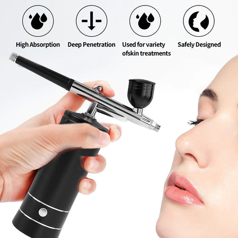 Airbrush Kit With Air Compressor For Nail Art Makeup Barber And Model Painting Wireless Air Brush System With Two Pressure Options