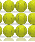 Personalized Tennis Print Golf Balls 12 Pack With Your Photo Logo Or Text Custom Imprinted Golf Balls For Golfers Coaches And Sports Enthusiasts Awesome Gift Idea showing yellow tennis print design.