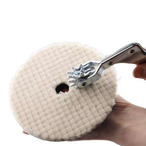 Polishing Pad Conditioning Brush And Spur Tool Set For Buffing Pads, Wool Buffing Pad Cleaner And Foam Pad Brush, Car Buffing Pad Cleaning Tool For Woolen Pads, Pro Grade Polishing Maintenance Kit