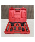 Red case with Kick Ass Half Shaft Sleeve Thread Corrector Repair Tool Kit For Heavy Duty External Threads Restoration On Automotive Axles And Car Bolts With Precision Build