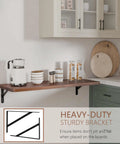 36 Inch Floating Wall Desk for Small Spaces, Space Saving Wall Mounted Table in Solid Pine Wood With Heavy Duty Brackets in kitchen