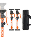 VEVOR cabinet jack support poles, 2-pack, orange steel telescoping posts with adjustable clamp heads and carrying bag