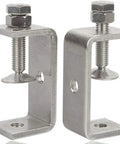 Heavy Duty Stainless Steel C Clamps 2.5 Inch For Woodworking And Mounting Mini Desk Clamps With Wide Jaw Opening Protective Pads