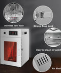 Real Deal Commercial Food Dehydrator Featuring A Durable Rotary Drum And Hella Simple Digital Timer For Making Tender Jerky Sweet Dried Fruit Flavorful Sausages And Garden Produce 7 Kilogram Capacity with stainless steel hooks and strong snap lock.