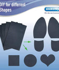 4 Pieces Shoe Sole Protectors Anti Slip Grip Pads Self Adhesive Non Skid Noise Reduction Sticker For Shoes Black Durable Rubber Backing With High Abrasion Resistance For Indoor Outdoor Use in various customizable shapes