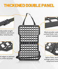 Heavy Duty Truck Gun Rack MOLLE Seat Back Organizer Gun Holder Panel with elastic straps and metal buckles close-up