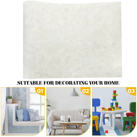 Peel And Stick Marble Wallpaper Roll Covers Countertops And Fridges With A Slick Removable Oil Proof Finish Straight Up Easy Self Adhesive Marbling Decal That Adheres Tight Without Residue; light gray marble pattern for home decor.