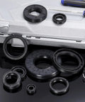 Oil Seal 16x30x7mm TC Nitrile Rubber Double Lip Seal With Hook Kit And Spring For Mechanical Auto Bearing Shaft 2 Pack Black Built To Last Tough Seal For Pumps Gearboxes And Motors, black seals and tools