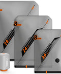 Cordless Vacuum Storage Bags 20 Pack with Rechargeable Wireless Pump, visible 3 sizes, 70% space saver, grey with orange accents