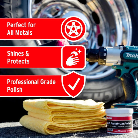 Mag And Aluminum Metal Polish That Restores Dull Surfaces To A Showroom Shine Easy Buff Perfect For Aluminum Stainless 5 Oz Jar image