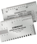 Guitar String Action Gauge And Height Ruler Setup Kit For Precise String Height, Saddle Slot, Nut And Pole Piece Measurements, stainless steel
