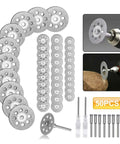 50 Piece Diamond Cutting Wheel Set For Drill Metal Cut Off Discs Compatible With Rotary Tools Notching Die Grinder Bits