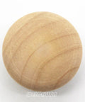30 Pack Unfinished Solid Round Natural Wood Cabinet Knobs Do It Yourself Drawer Pulls For Dresser Wardrobe Cupboard And Furniture Drawers Ready To Stain Or Paint One And Three Eighths Inch Diameter showing a single knob with visible grain pattern.