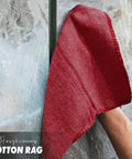 Heavy Duty Cotton Shop Towels Red Pack Of 150 Absorbent Cleaning Rags For Auto Garage And Home used on marble