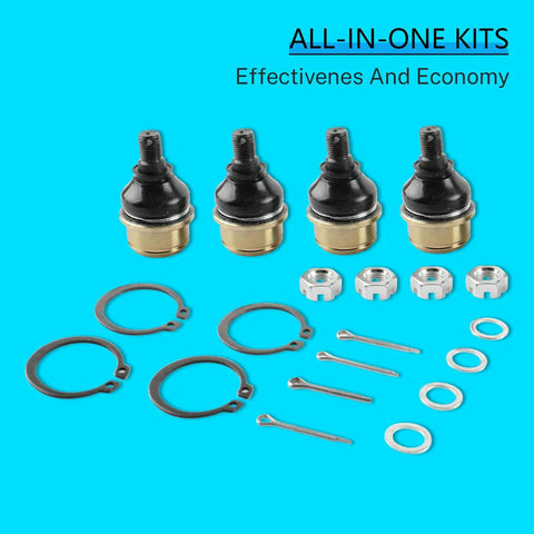 Beefy Heavy Duty Upper And Lower Ball Joint Kit For Honda TRX 420 450 500 650 680 Four Wheelers Fits 2014 To 2017 4x4 TRX 420 1998 To 2004 TRX 450 Foreman 2001 To 2017 TRX 500 Foreman Rubicon And 2003 To 2005 TRX 650 Rincon, four ball joints with hardware