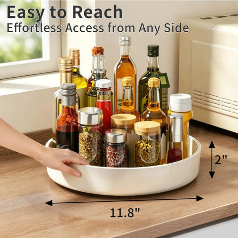 Boost Your Pantry Game With This 11 8 Inch Lazy Susan Turntable Game Changer featuring smooth 360 spin for kitchen organization.