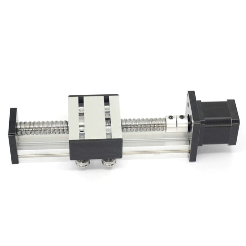 100mm Travel Linear Rail Guide SFU1605 Ballscrew with NEMA17 Stepper Motor, metal construction, for CNC Router Parts