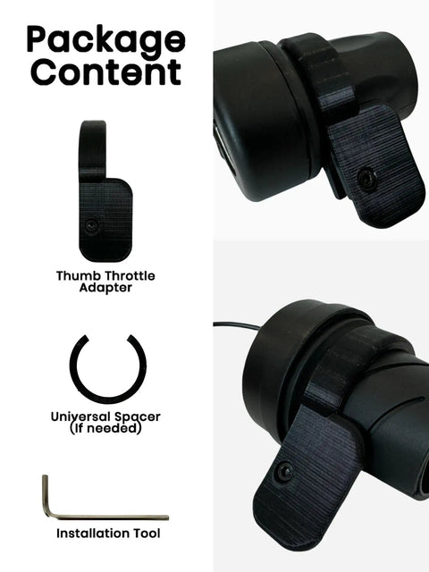 Universal Thumb Throttle Adapter For E Bikes Converts Twist To Thumb Control With A Big Paddle For Cleaner Grip And Way Less Thumb Strain So You Can Cruise Longer On Any Popular E Bike