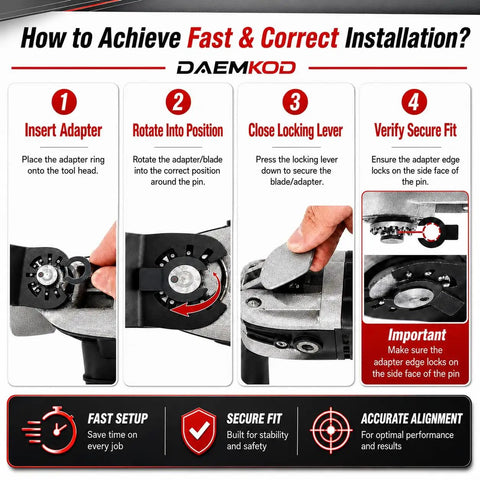Installation guide for Fifty Piece Bimetal Oscillating Multi Tool Blades For Wood And Plastic Demolition Work Built Like A Tank.